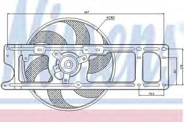 NISSENS 85253 Вентилятор, охолодження двигуна