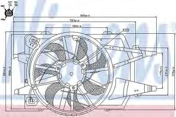 NISSENS 85342 Вентилятор, конденсатор кондиціонера