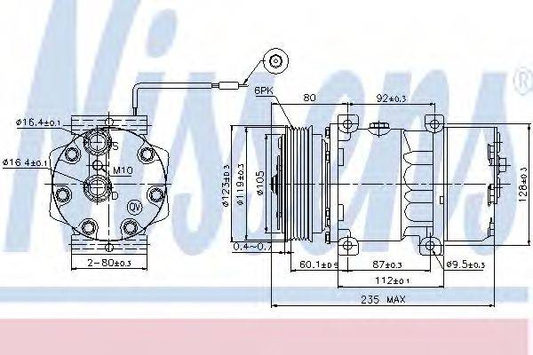 NISSENS 89125 Компресор, кондиціонер