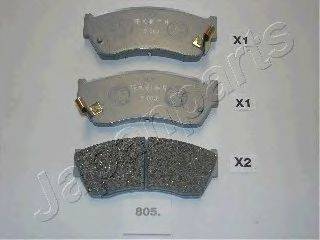 JAPANPARTS PA805AF Комплект гальмівних колодок, дискове гальмо