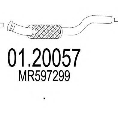 MTS 0120057 Труба вихлопного газу