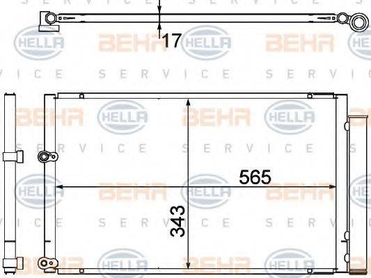 HELLA 8FC351304781 Конденсатор, кондиціонер