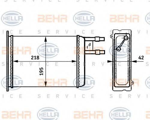 HELLA 8FH351313371 Теплообмінник, опалення салону