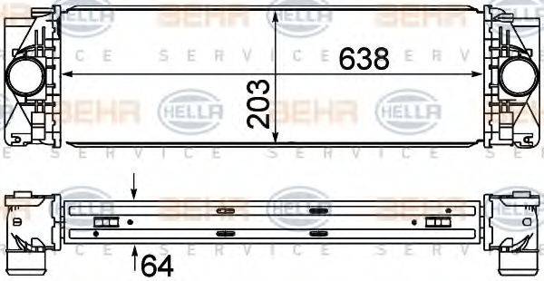HELLA 8ML376777401 Інтеркулер