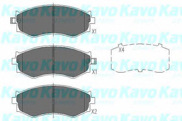 KAVO PARTS KBP6527 Комплект гальмівних колодок, дискове гальмо