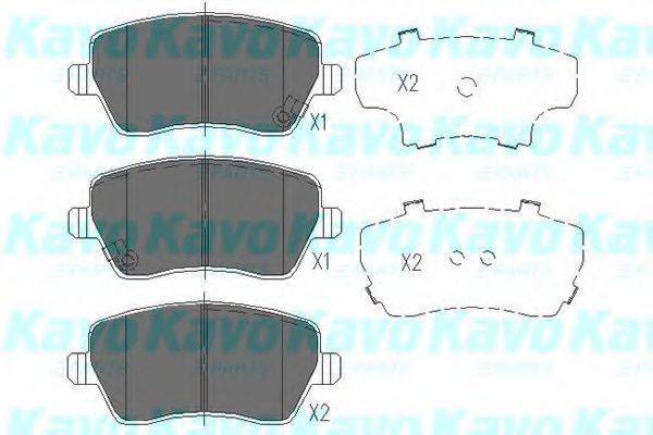 KAVO PARTS KBP8522 Комплект гальмівних колодок, дискове гальмо
