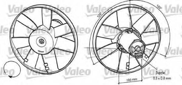 VALEO 696041 Вентилятор, охолодження двигуна