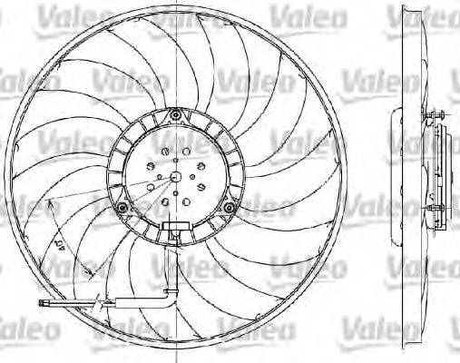 VALEO 698609 Вентилятор, охолодження двигуна
