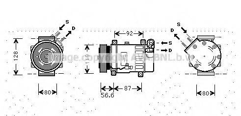 AVA QUALITY COOLING CNAK238 Компресор, кондиціонер