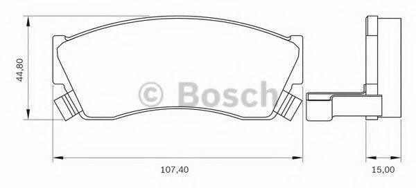 BOSCH 0986BB0090 Комплект гальмівних колодок, дискове гальмо