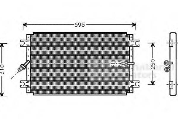 VAN WEZEL 53005243 Конденсатор, кондиціонер