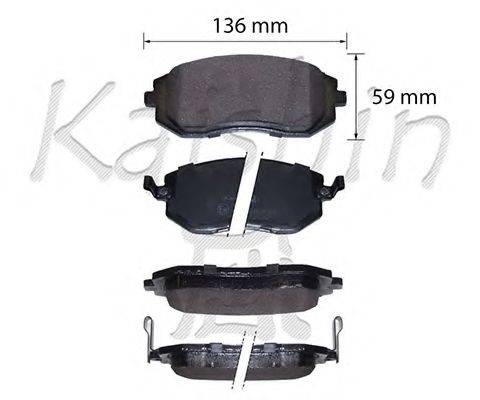 KAISHIN FK7073 Комплект гальмівних колодок, дискове гальмо
