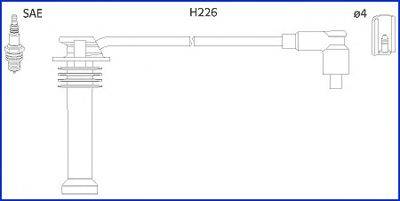 HITACHI 134672 Комплект дротів запалювання