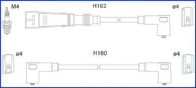 HITACHI 134795 Комплект дротів запалювання