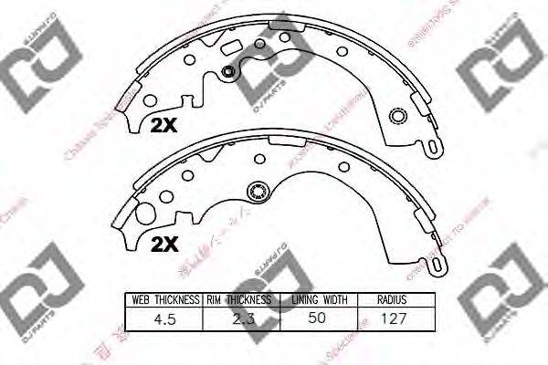 DJ PARTS BS1059 Комплект гальмівних колодок