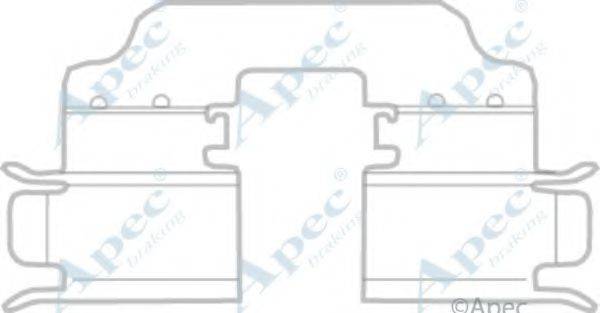 APEC BRAKING KIT1157 Комплектуючі, гальмівні колодки