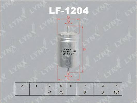 LYNXAUTO LF1204 Паливний фільтр
