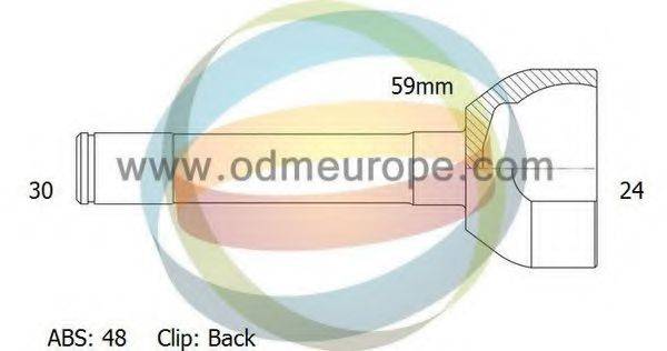 ODM-MULTIPARTS 12090253 Шарнірний комплект, приводний вал