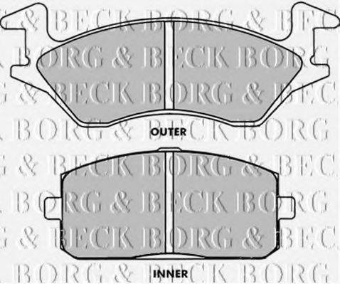 BORG & BECK BBP1264 Комплект гальмівних колодок, дискове гальмо