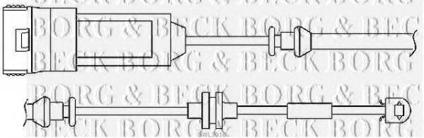 BORG & BECK BWL3016 Сигналізатор, знос гальмівних колодок