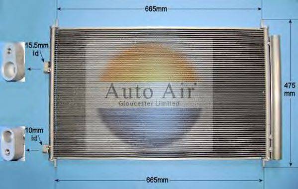 AUTO AIR GLOUCESTER 161090 Конденсатор, кондиціонер
