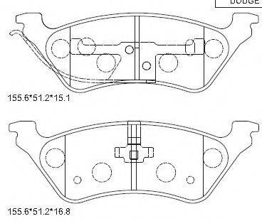 ASIMCO KD6509 Комплект гальмівних колодок, дискове гальмо