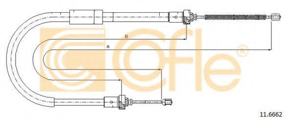 COFLE 116662 Трос, стоянкова гальмівна система