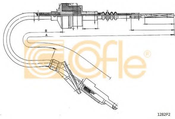COFLE 1282P2 Трос, управління зчепленням