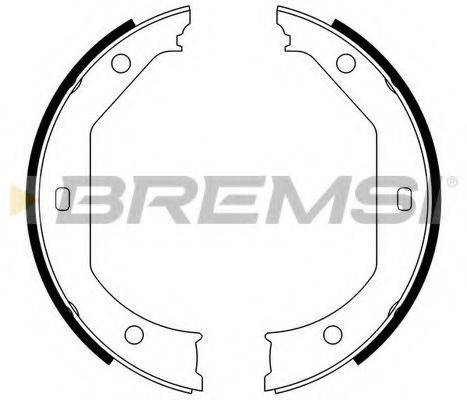 BREMSI GF0080 Комплект гальмівних колодок, стоянкова гальмівна система