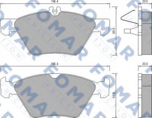 FOMAR FRICTION FO639081 Комплект гальмівних колодок, дискове гальмо