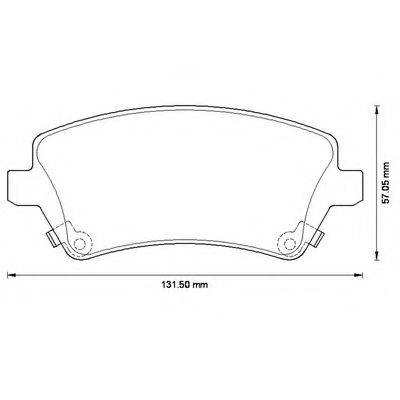 BENDIX 572491B Комплект гальмівних колодок, дискове гальмо