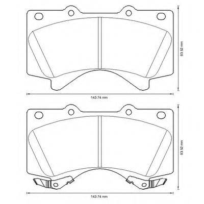 BENDIX 572599B Комплект гальмівних колодок, дискове гальмо