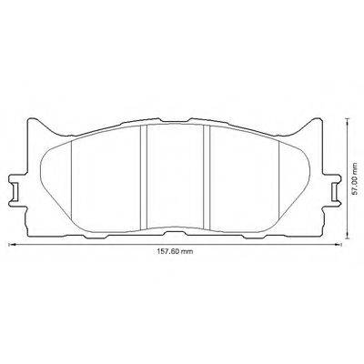 BENDIX 572651B Комплект гальмівних колодок, дискове гальмо