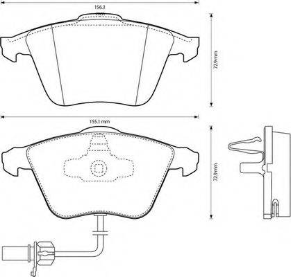 BENDIX 573145B Комплект гальмівних колодок, дискове гальмо