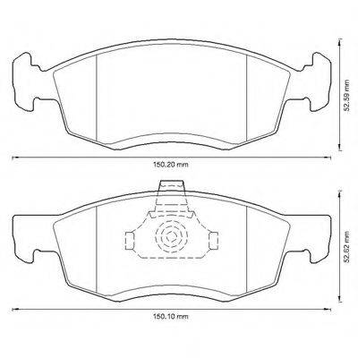 BENDIX 573295B Комплект гальмівних колодок, дискове гальмо
