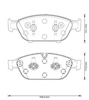 BENDIX 573381B Комплект гальмівних колодок, дискове гальмо