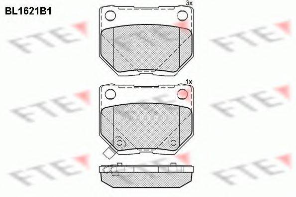 FTE BL1621B1 Комплект гальмівних колодок, дискове гальмо