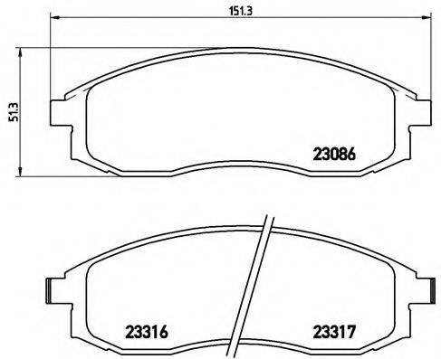 BREMBO P54037 Комплект гальмівних колодок, дискове гальмо