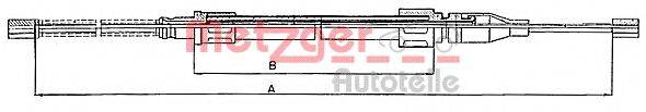 METZGER 10745 Трос, стоянкова гальмівна система