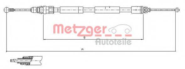 METZGER 116807 Трос, стоянкова гальмівна система