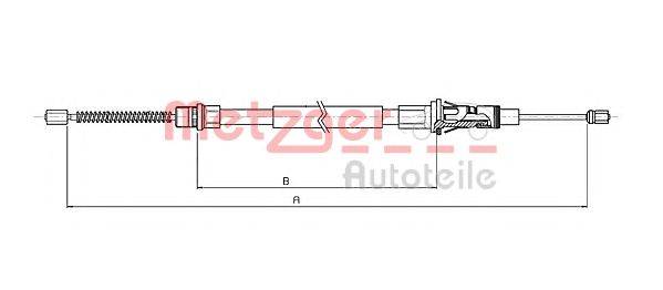 METZGER 106853 Трос, стоянкова гальмівна система