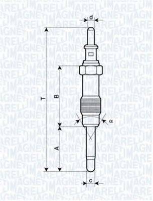 MAGNETI MARELLI 062900046304 Свічка розжарювання