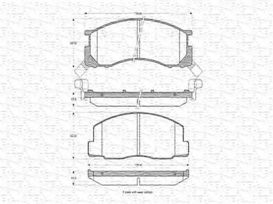 MAGNETI MARELLI 363702160747 Комплект гальмівних колодок, дискове гальмо