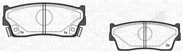 MAGNETI MARELLI 363916060799 Комплект гальмівних колодок, дискове гальмо