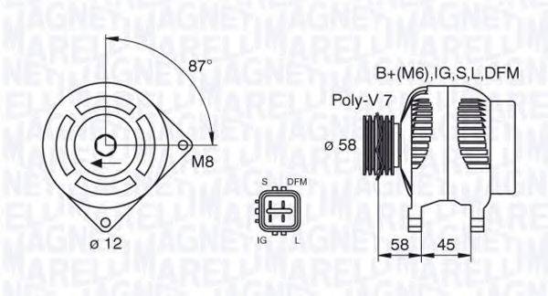 MAGNETI MARELLI 063377435010 Генератор